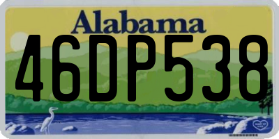 AL license plate 46DP538