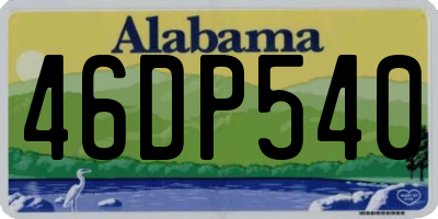 AL license plate 46DP540