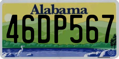 AL license plate 46DP567
