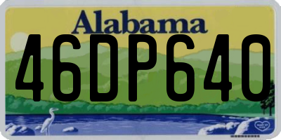 AL license plate 46DP640