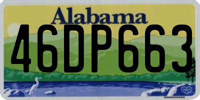 AL license plate 46DP663