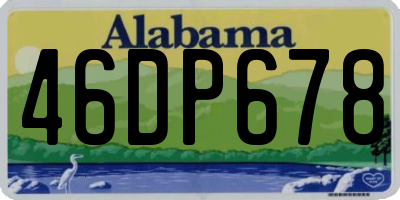 AL license plate 46DP678