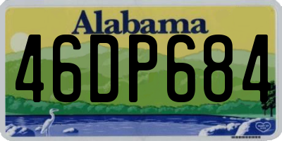 AL license plate 46DP684