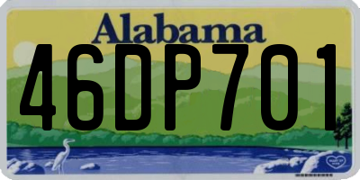 AL license plate 46DP701