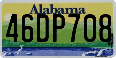 AL license plate 46DP708