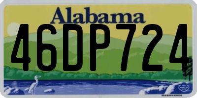 AL license plate 46DP724