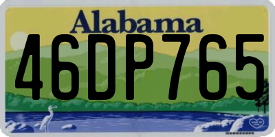 AL license plate 46DP765