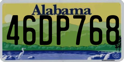 AL license plate 46DP768