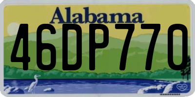AL license plate 46DP770
