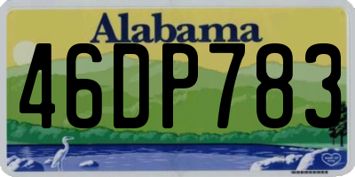AL license plate 46DP783