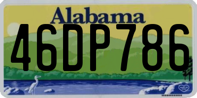 AL license plate 46DP786