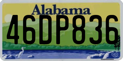 AL license plate 46DP836
