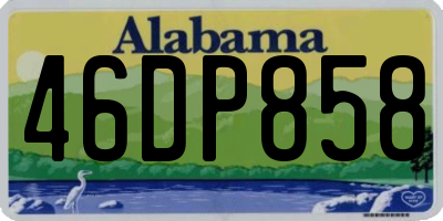 AL license plate 46DP858