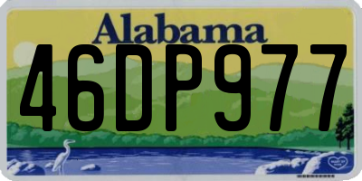 AL license plate 46DP977