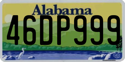 AL license plate 46DP999