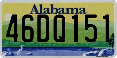AL license plate 46DQ151