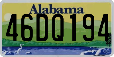 AL license plate 46DQ194