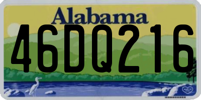 AL license plate 46DQ216