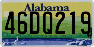 AL license plate 46DQ219
