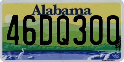 AL license plate 46DQ300