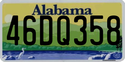 AL license plate 46DQ358