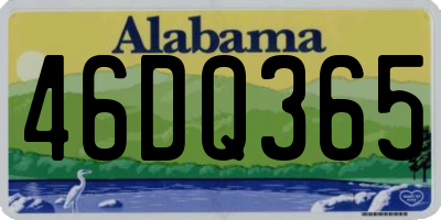 AL license plate 46DQ365