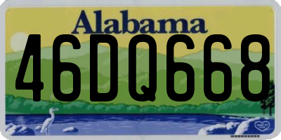AL license plate 46DQ668