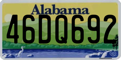 AL license plate 46DQ692