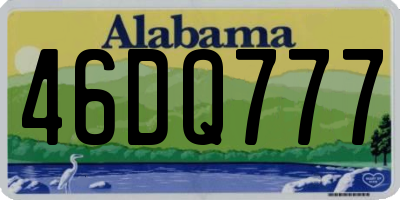 AL license plate 46DQ777