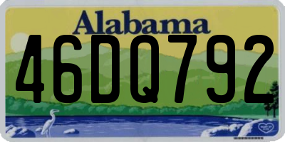 AL license plate 46DQ792