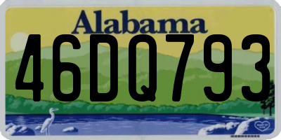AL license plate 46DQ793