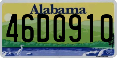 AL license plate 46DQ910