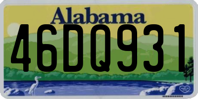 AL license plate 46DQ931