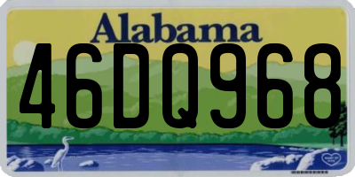 AL license plate 46DQ968