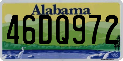 AL license plate 46DQ972