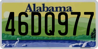 AL license plate 46DQ977