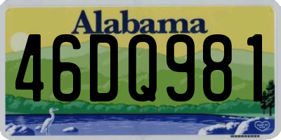 AL license plate 46DQ981