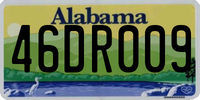AL license plate 46DR009