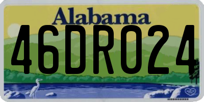 AL license plate 46DR024