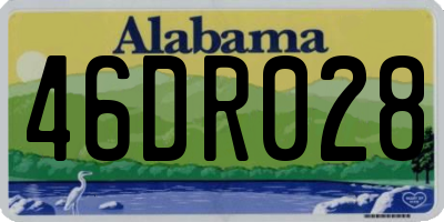 AL license plate 46DR028