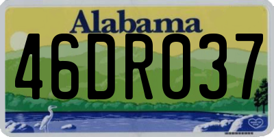 AL license plate 46DR037