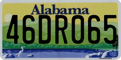 AL license plate 46DR065
