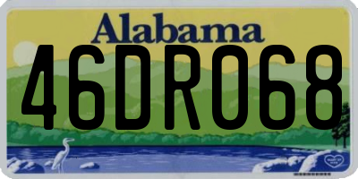 AL license plate 46DR068