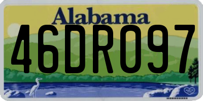 AL license plate 46DR097