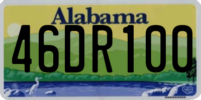 AL license plate 46DR100