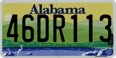 AL license plate 46DR113