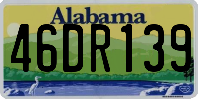 AL license plate 46DR139