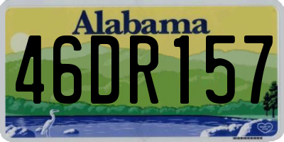 AL license plate 46DR157