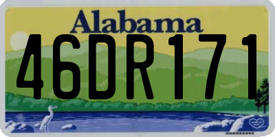 AL license plate 46DR171
