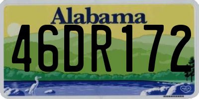 AL license plate 46DR172